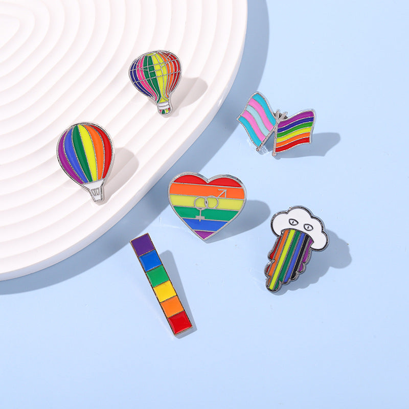 Aleación al por mayor LGBT Rainbow Broche